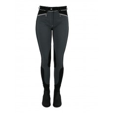 Equileisure Woven Grey & Black Rider Style Breeches