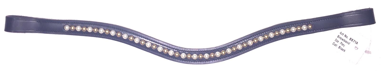 Shaped Browband with Pearls