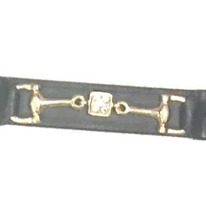 Straight Browband with Gold Bit