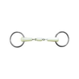 JHL Apple Mouth Loose Ring Snaffle with Elliptical Link