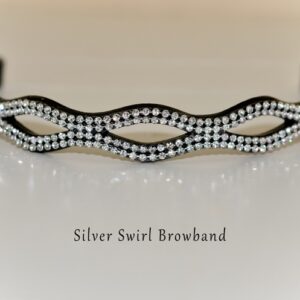 Silver and grey bling swirl browband