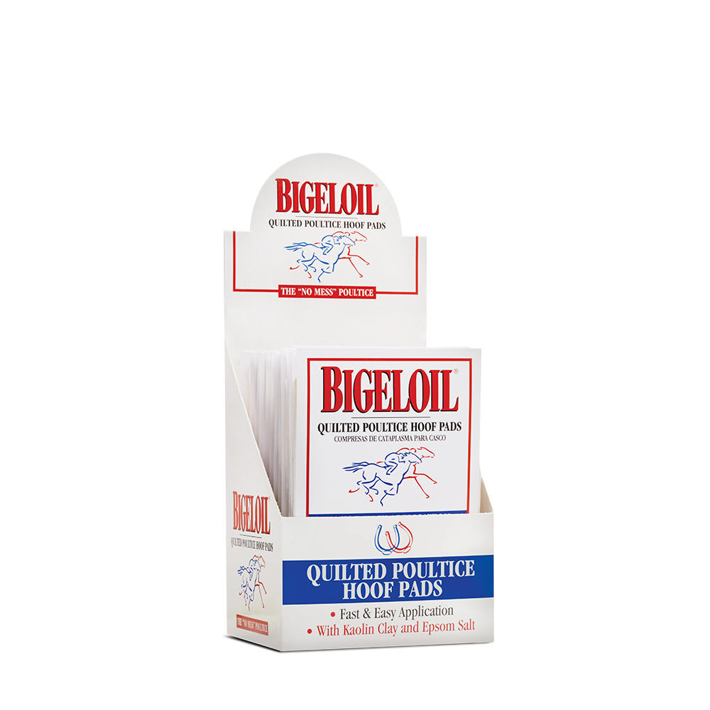 Bigeloil quilted poultice hoof pads