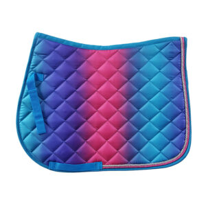 Aqua Rainbow numnah - shaped and gp