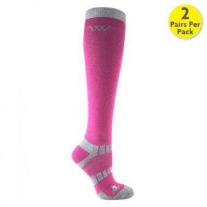 Woof Wear Winter Riding Sock Berry Grey