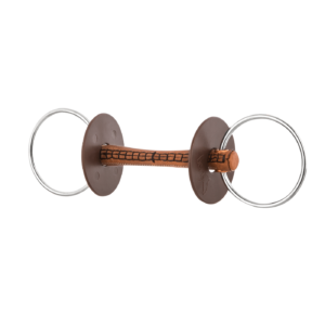 Beris loose ring snaffle bit with leather bar