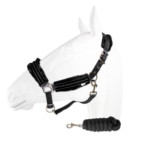 Equistyle fleece halter with diamante