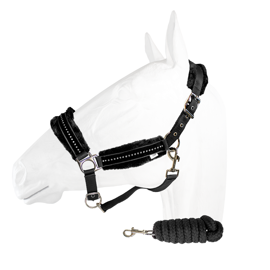 Equistyle fleece halter with diamante